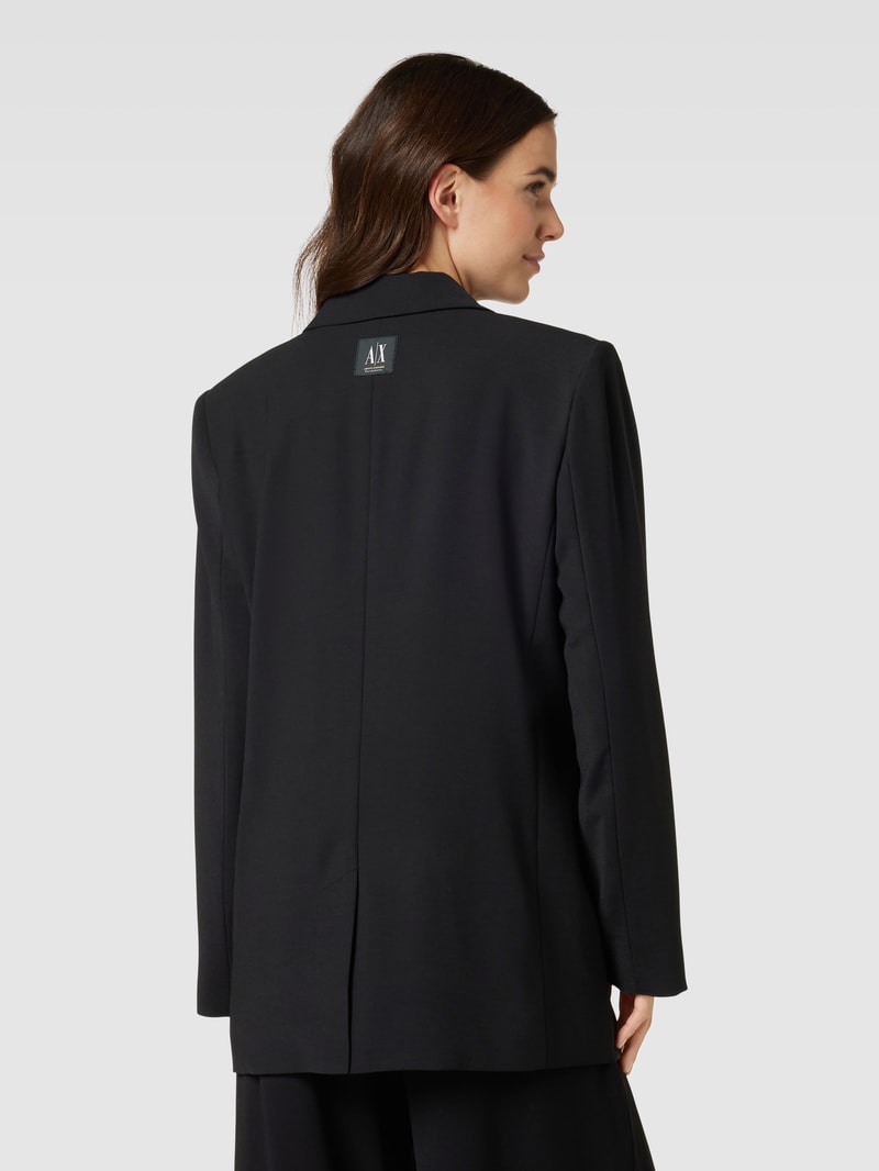 Blazer mit Pattentaschen in schwarz