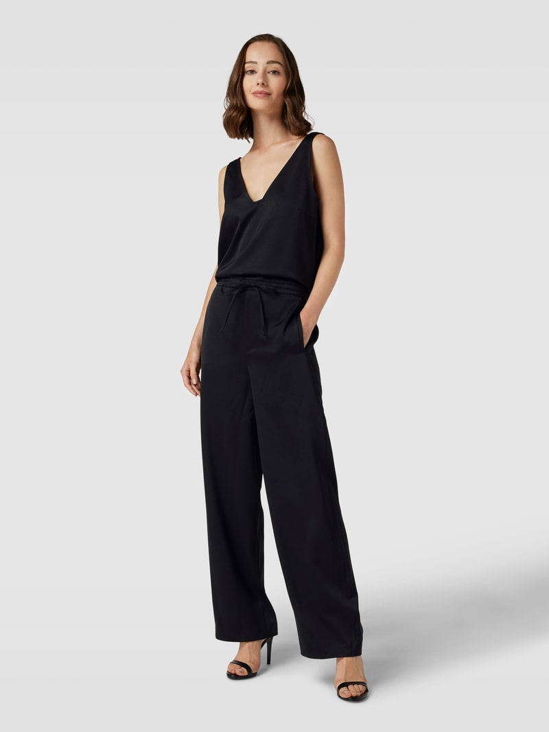 Jumpsuit mit V-Ausschnitt Modell 'AYLEN' in schwarz