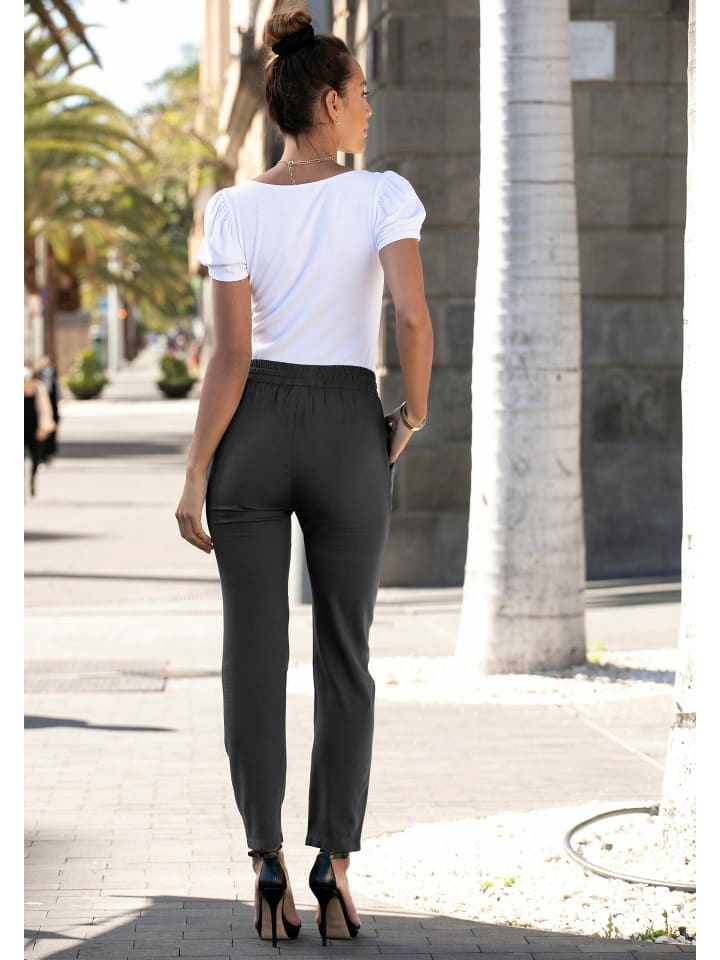 LASCANA Schlupfhose in schwarz günstig kaufen