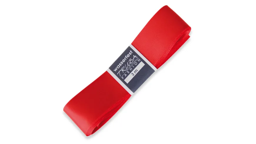 TRUBA Seidenband mit Webkante rot 3 m