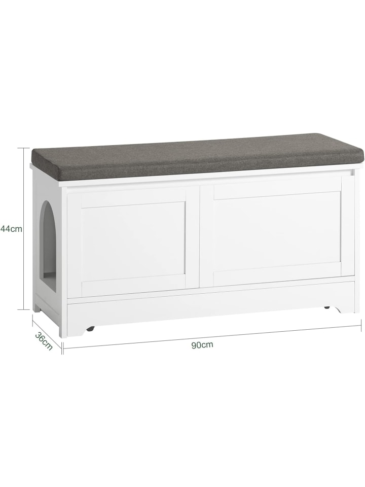 SoBuy Katzenhaus in Weiß - (B)90 x (H)44 x (T)36cm günstig kaufen onesize