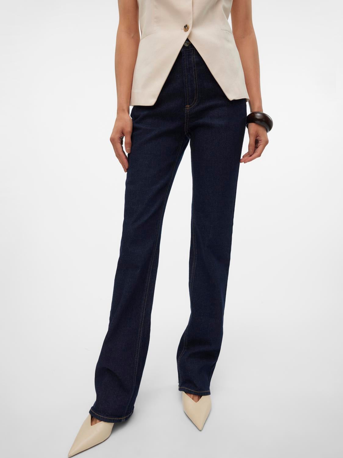 VMTESSA Hohe Taille Gerade geschnitten Jeans