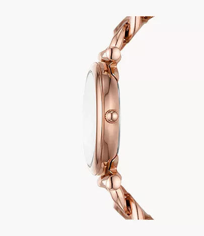 Fossil Uhr Carlie 3-Zeiger-Werk Edelstahl roségoldfarben