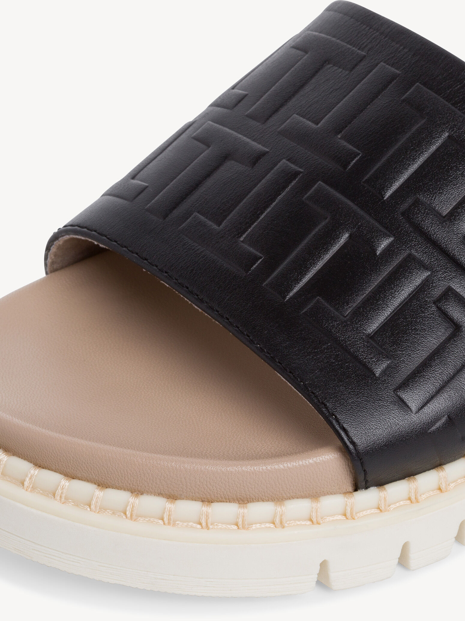 Mule en cuir - noir