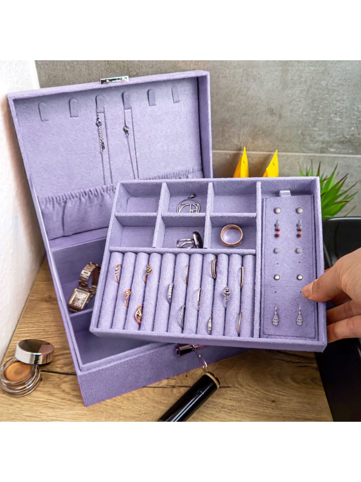 Intirilife Juwelenbox Schmuckschatulle in Lila günstig kaufen onesize