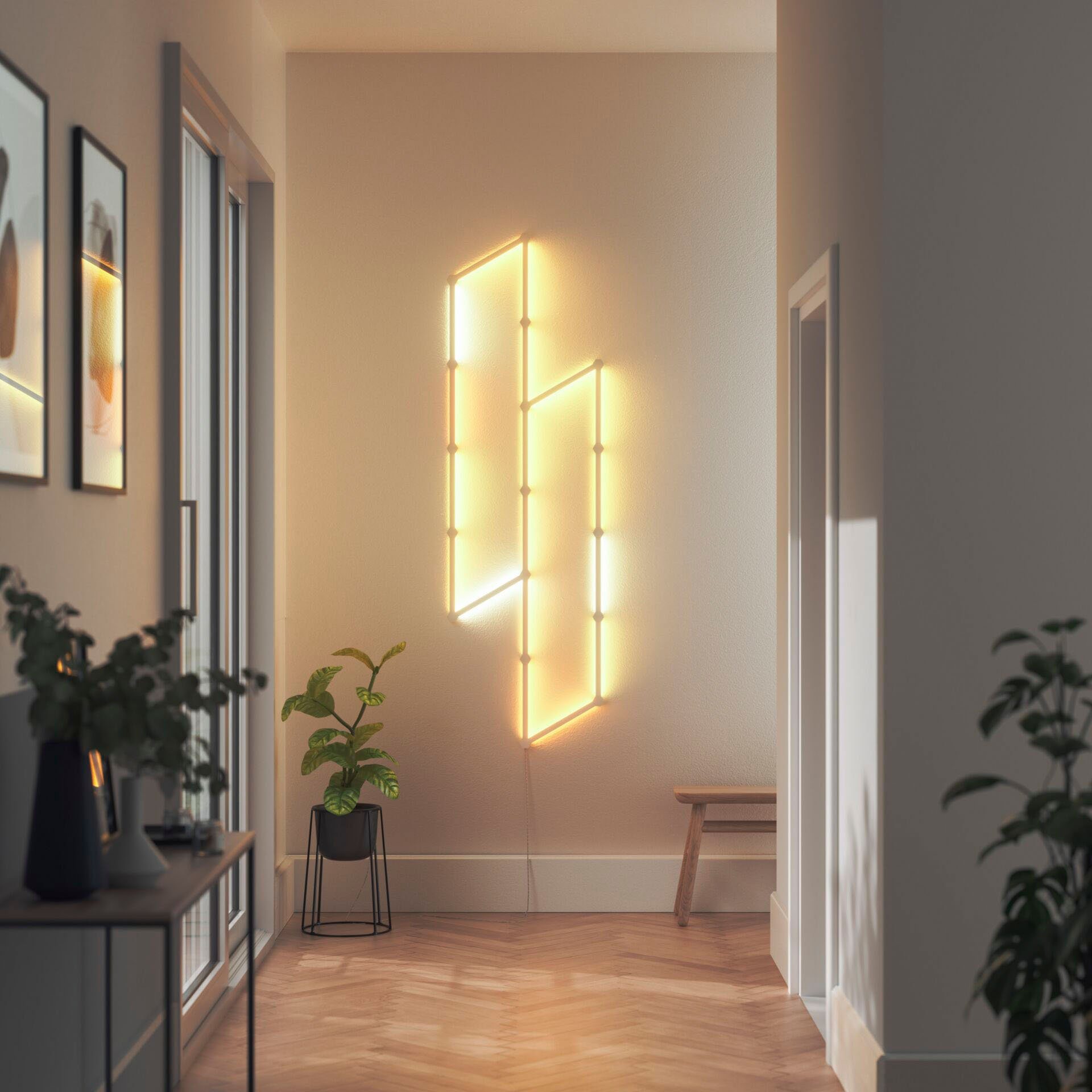 nanoleaf LED Lichtleiste Lines, Dimmfunktion, LED fest integriert, Farbwechsler