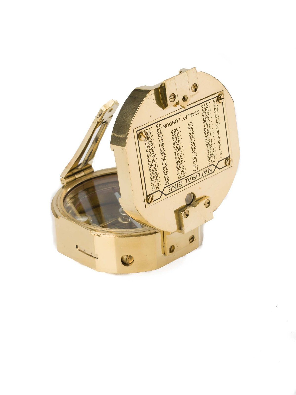 Aubaho Kompass Seefahrer Set Fernrohr Sextant und Kompass Messing in Holzetui Marine