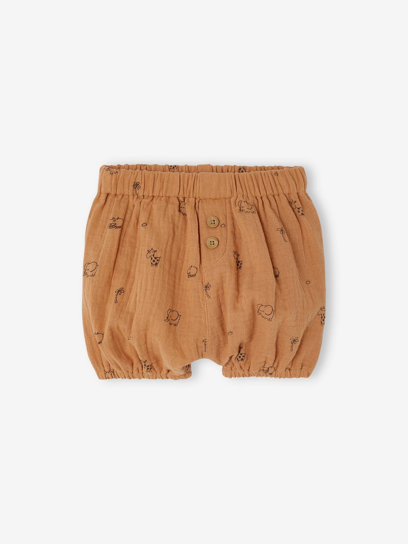 Vertbaudet 2er-Pack Baby Shorts aus Musselin - wollweiß