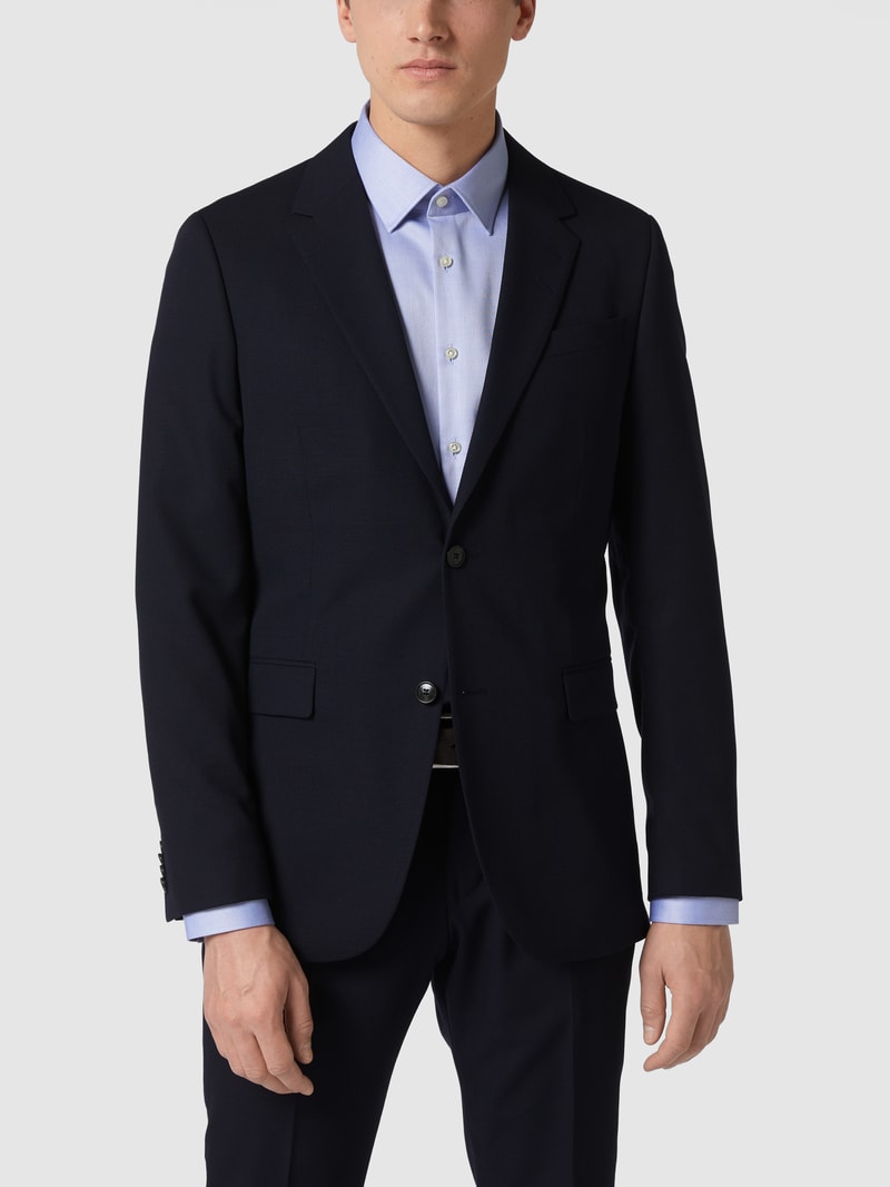 Regular Fit 2-Knopf-Sakko 'Traveler' mit Stretch-Anteil Modell 'Jarl' in marineblau