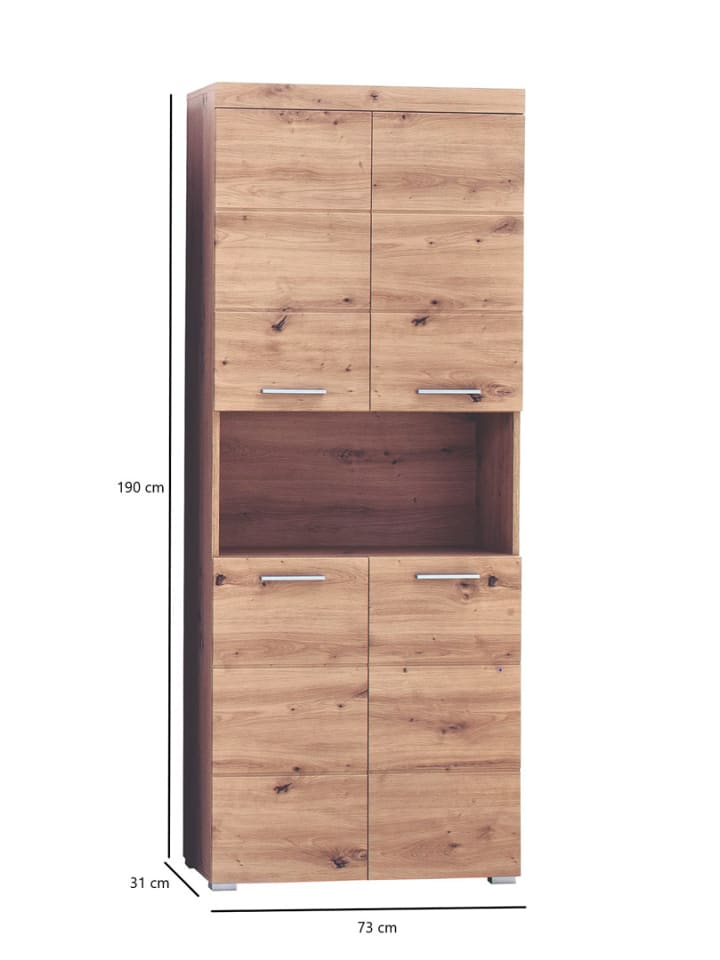 ebuy24 Badschrank AmandaMando Eiche Dekor 73 x 31 cm günstig kaufen onesize