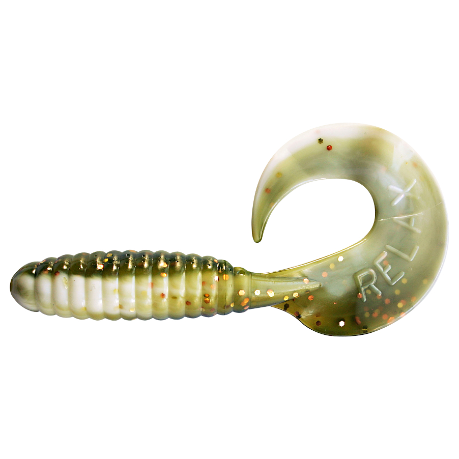 ShadXperts Twister Xtra Fat Grub 5,5 (Weiß/Oliv/Glitter)