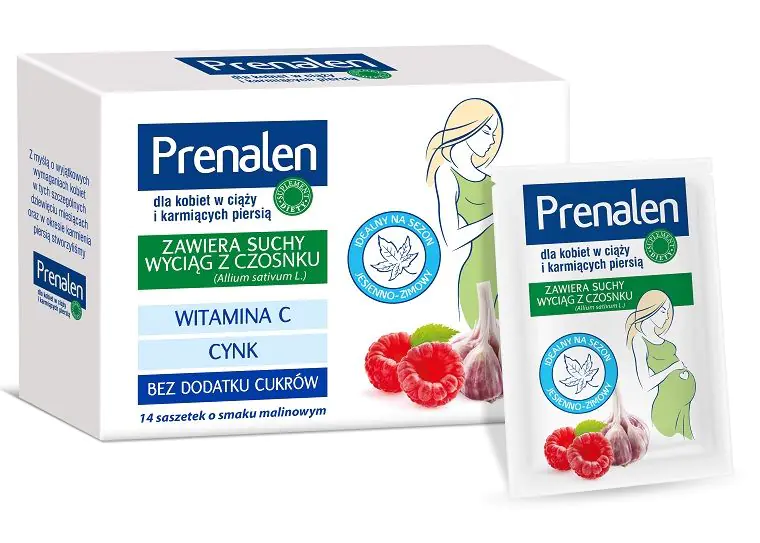 „Prenalen“, tirpinami milteliai nėščioms ir žindančioms moterims, aviečių skonio paketėliai