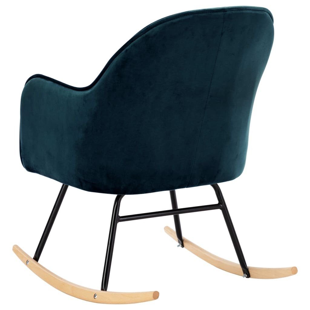möbelando Schaukelstuhl Aletshausen (B/H/T: 60x84x74 cm), aus Samt in Blau