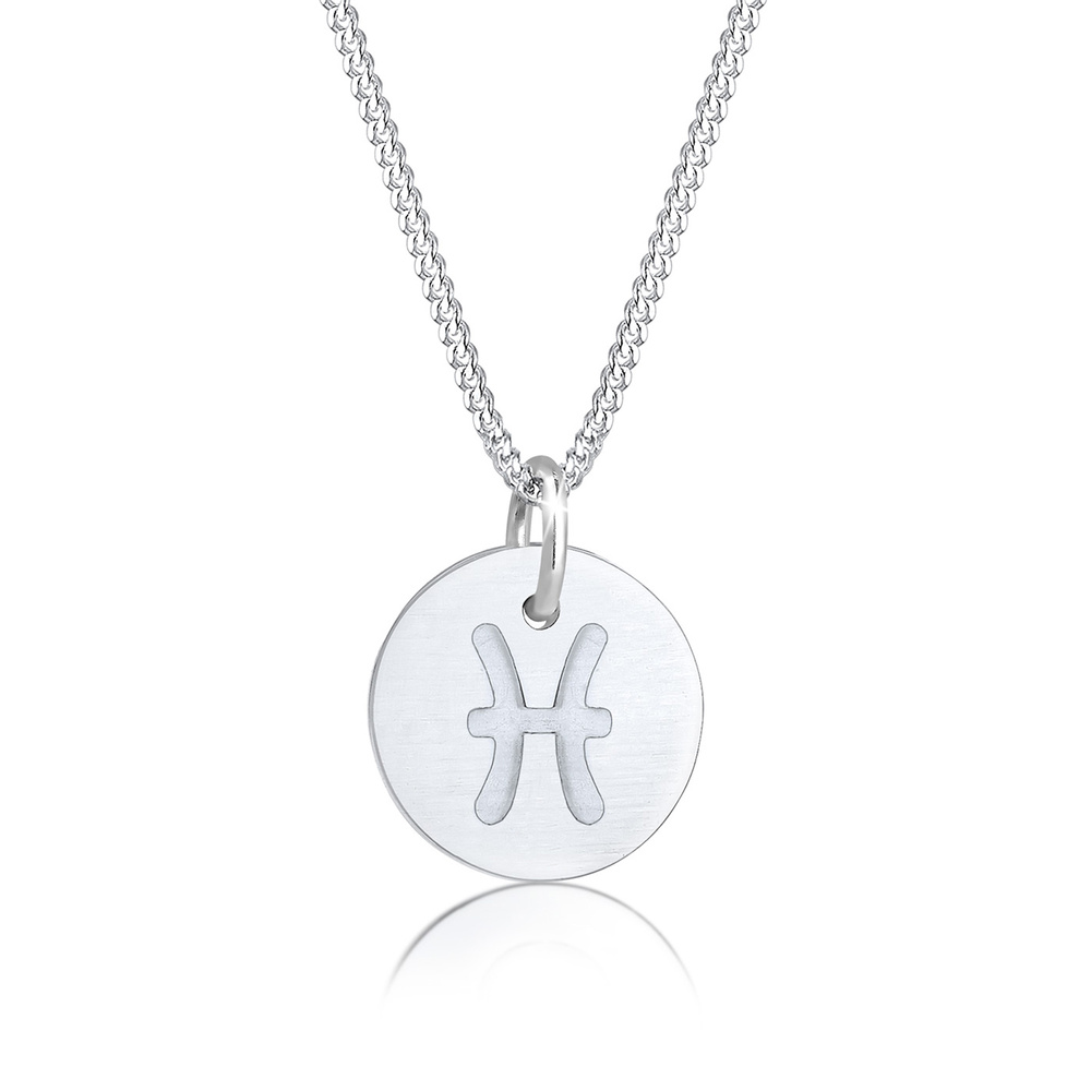 Elli Elli Collier Femme Signe du Zodiaque Poisson Astro - (925/1000) Argent Bijoux