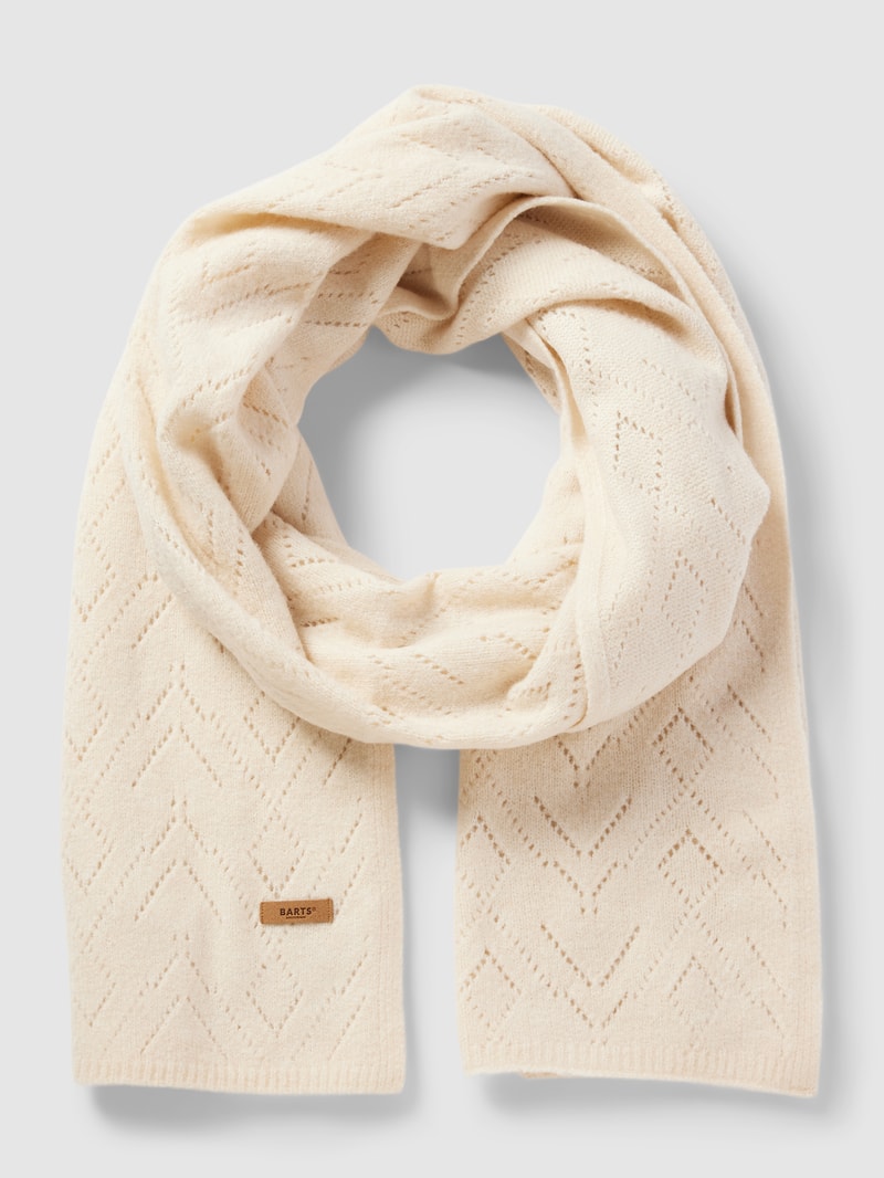 Schal mit Strukturmuster Modell 'Bridgey' in offwhite