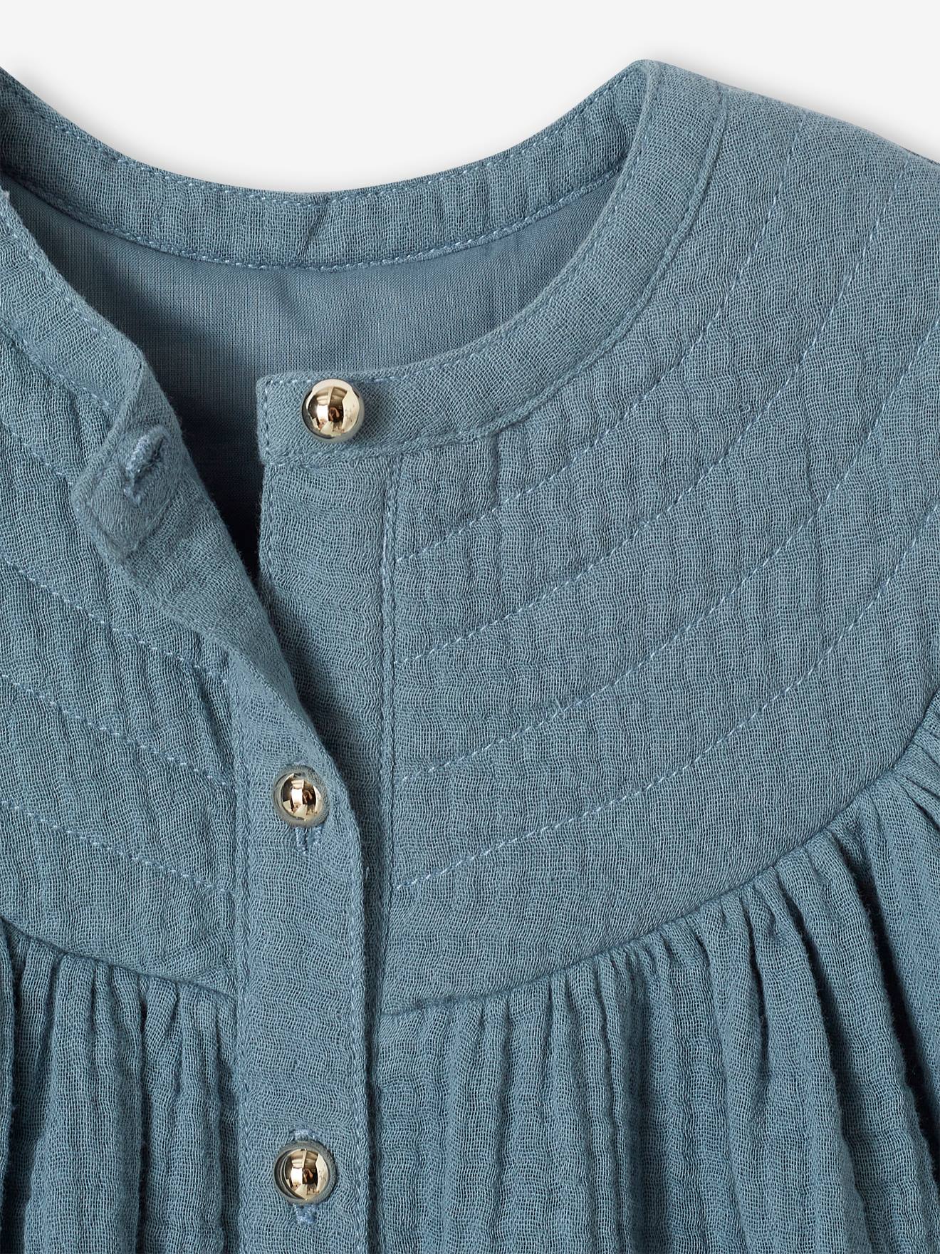 Vertbaudet Mädchen Baby Festkleid - eisblau