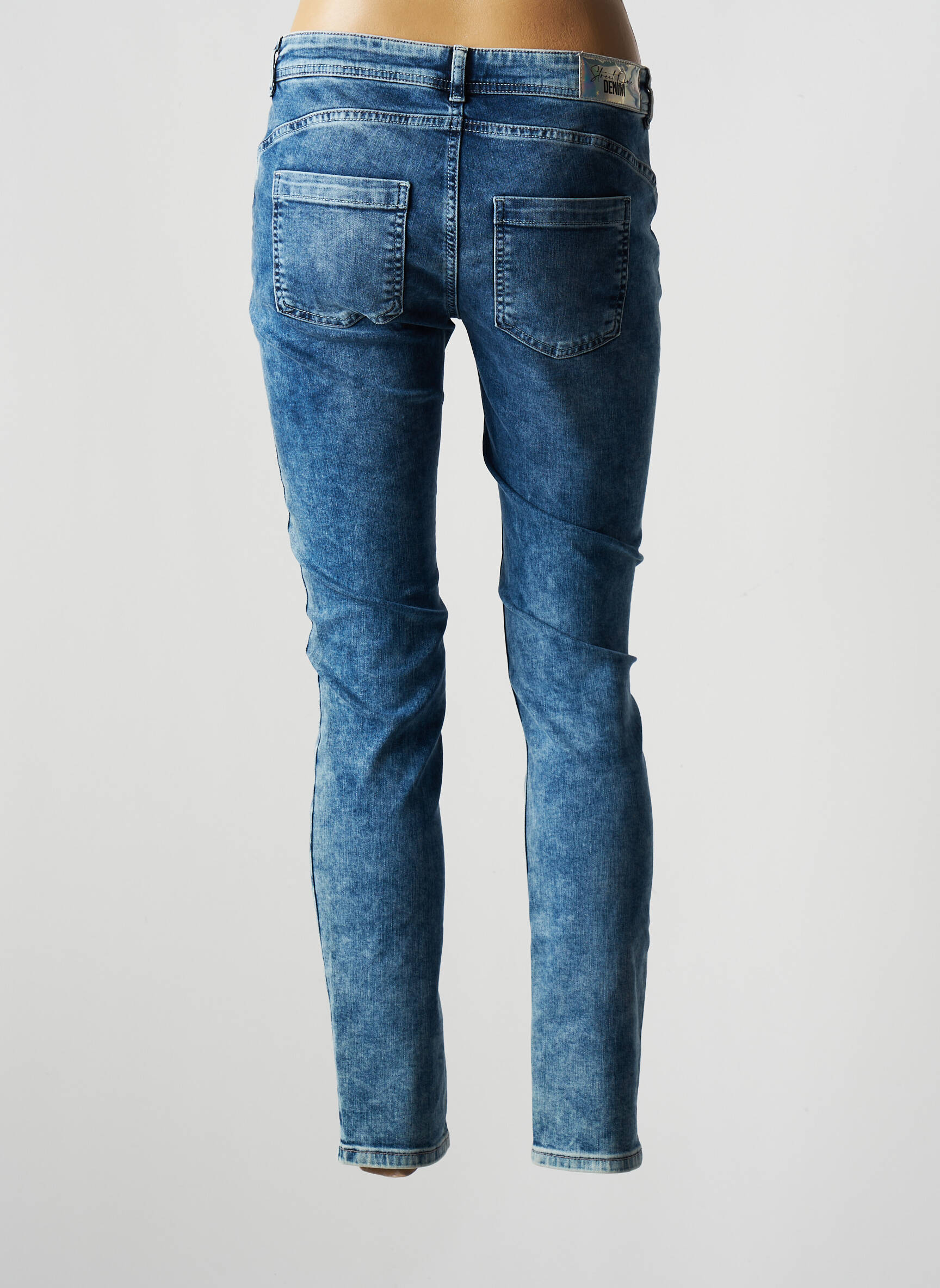 Street One Jeans Coupe Slim Femme couleur bleu