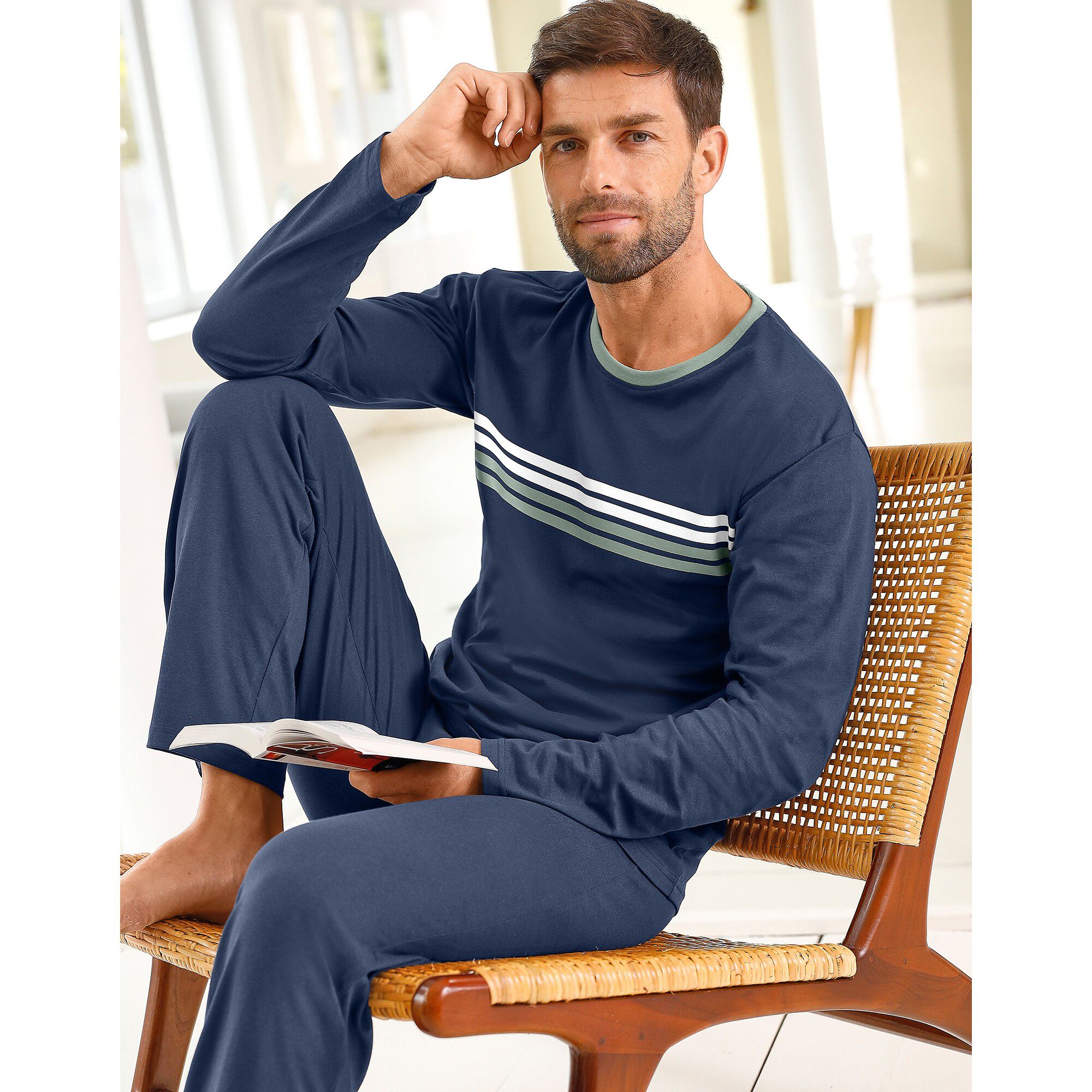 Tee-shirt pyjama rayé manches longues