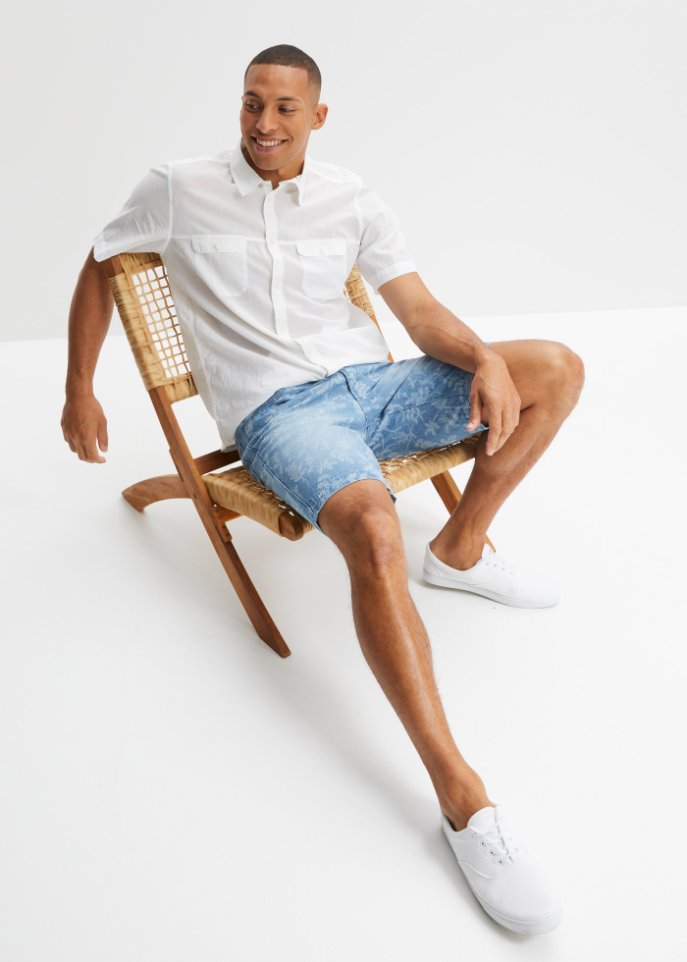 Jeans-Bermuda, Loose Fit