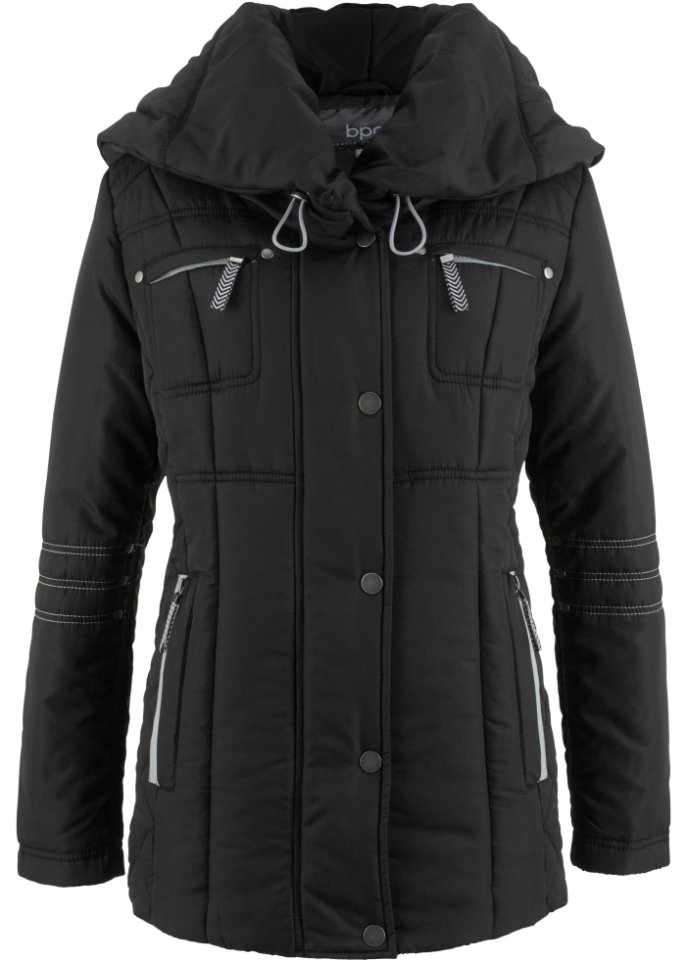 Steppjacke mit großem Stehkragen