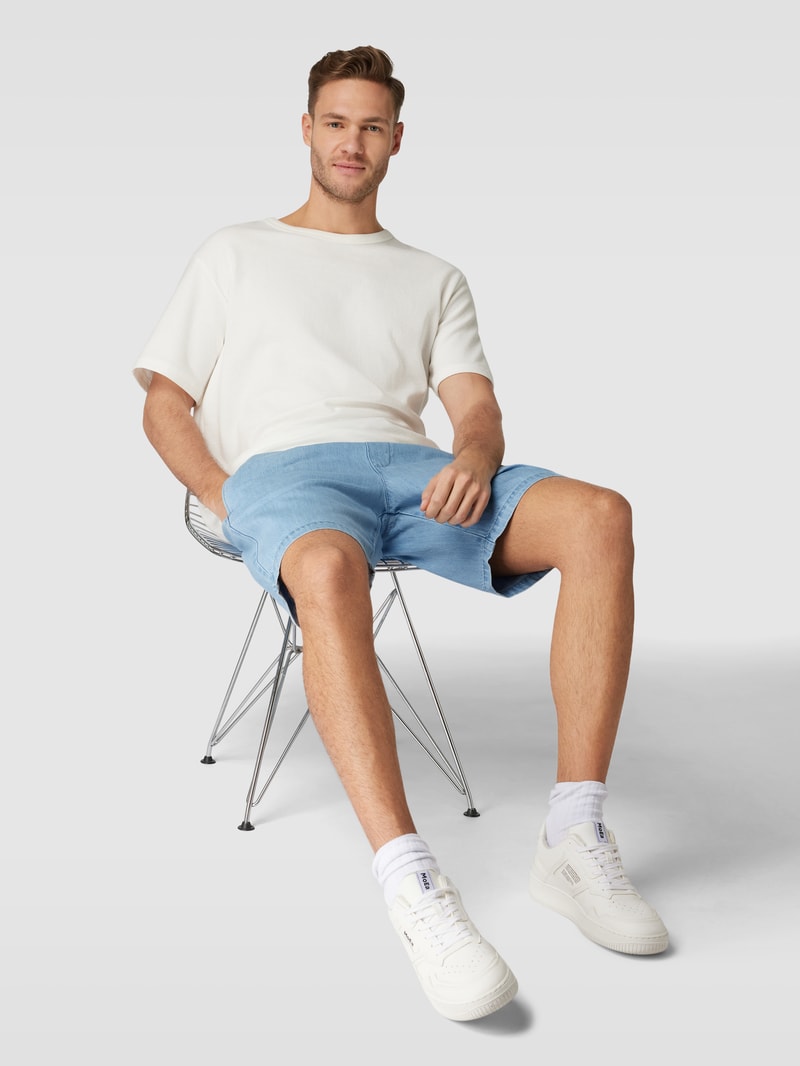 Jeansshorts mit Tunnelzug in jeans