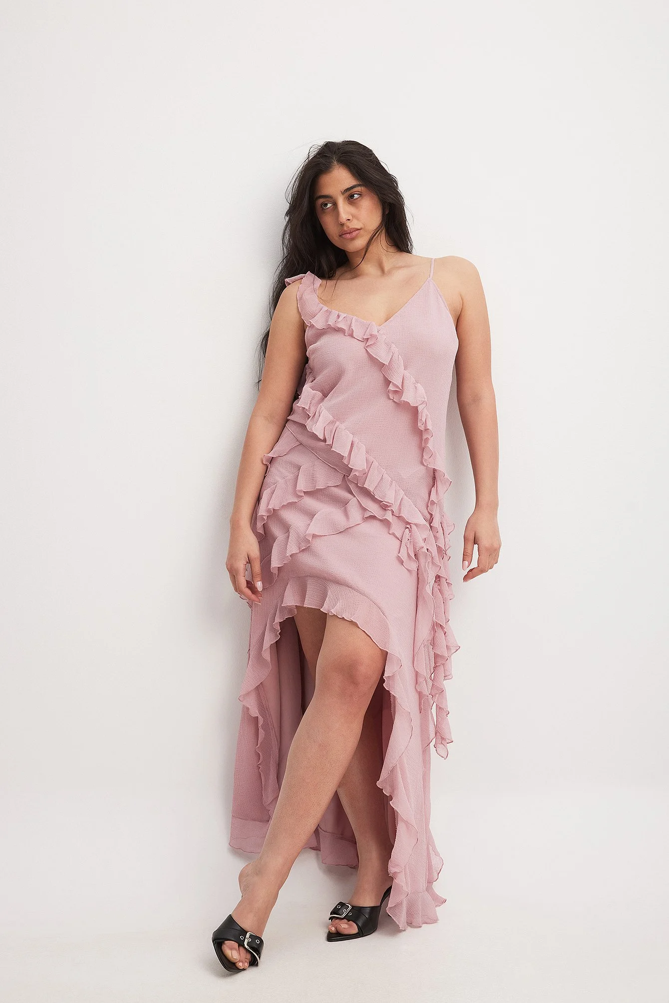 Chiffon-Singlet mit Rüschendetail