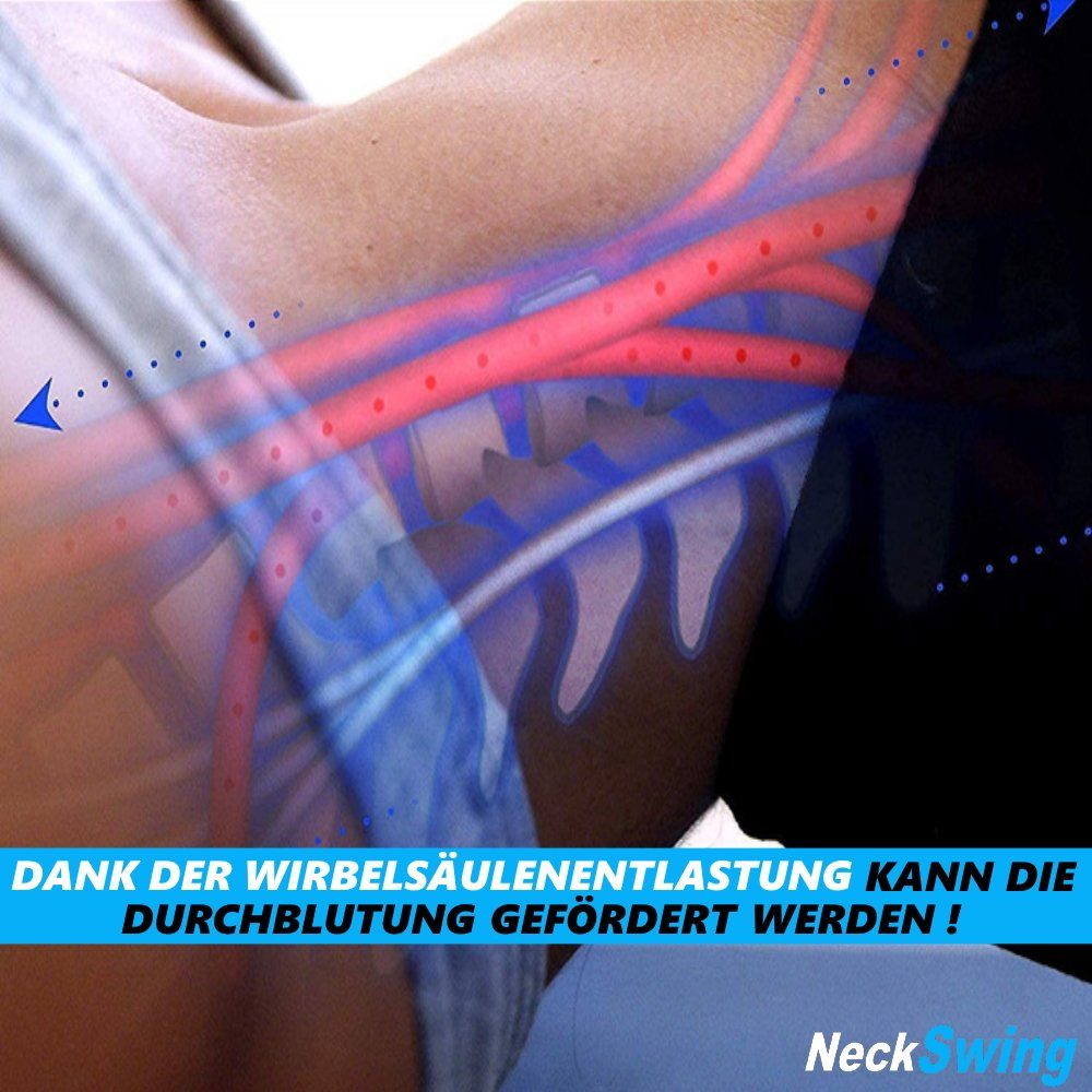 MAVURA Hängematte NeckSwing Premium Halshängematte Nackenhängematte Nackenschaukel (Nackenmassagegerät Nackenverspannungen Nackenstrecker), Nacken Hals Strecker Dehner Nackendehner