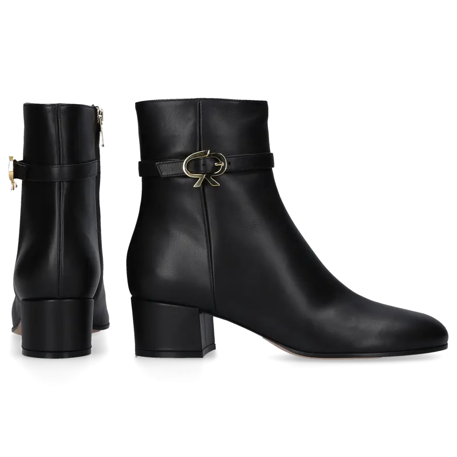 Gianvito Rossi - Klassische Stiefeletten RIBBON BOOTIE Nappaleder - schwarz