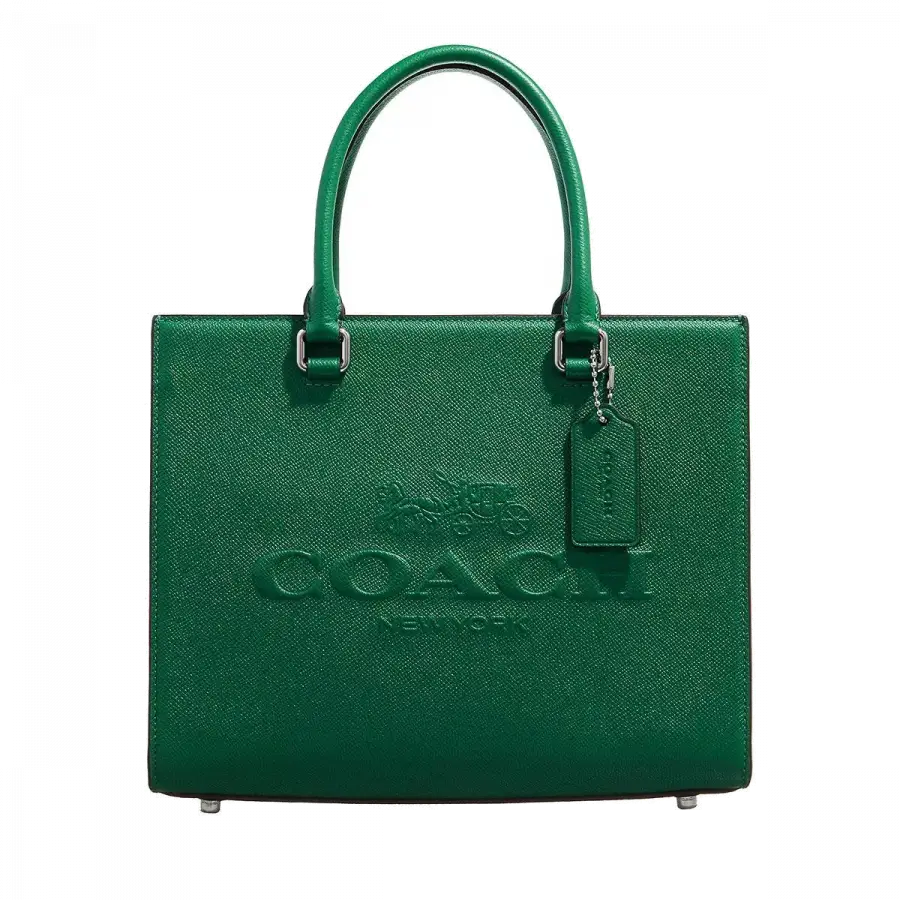 Coach - Coach Handle Bags Leder Green - grün