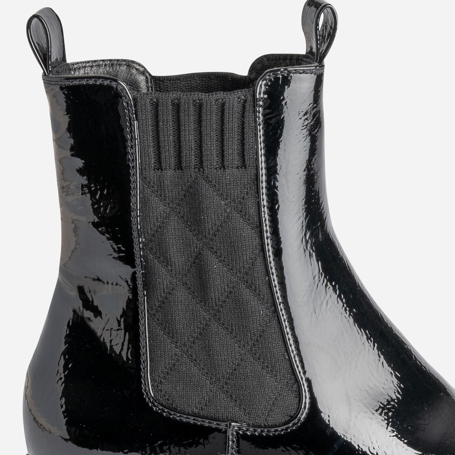 Cheslea boots TEXTO noir verni éco-conçu