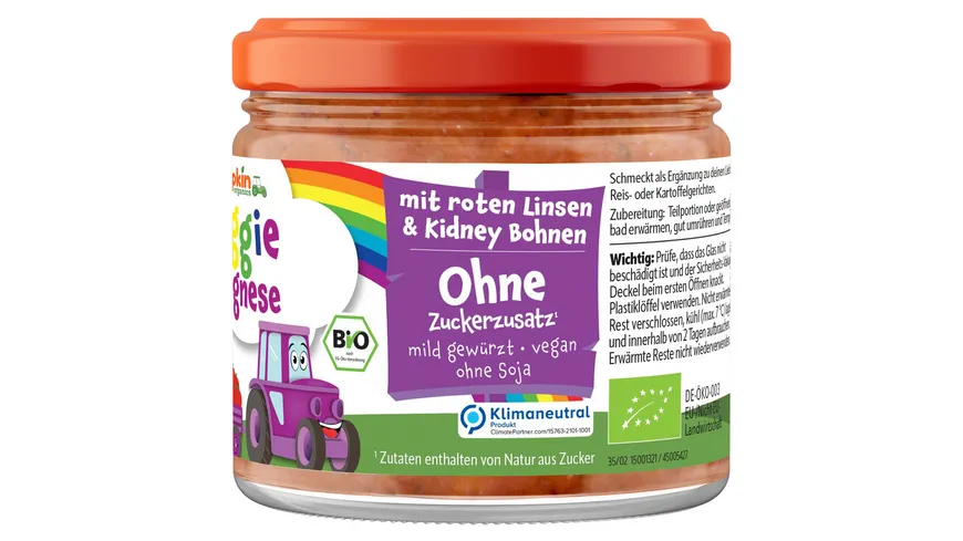 pumpkin organics Bio Veggie Bolognese 250 g