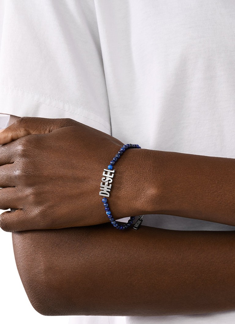Bracelet Diesel à perles avec logo DX1544040