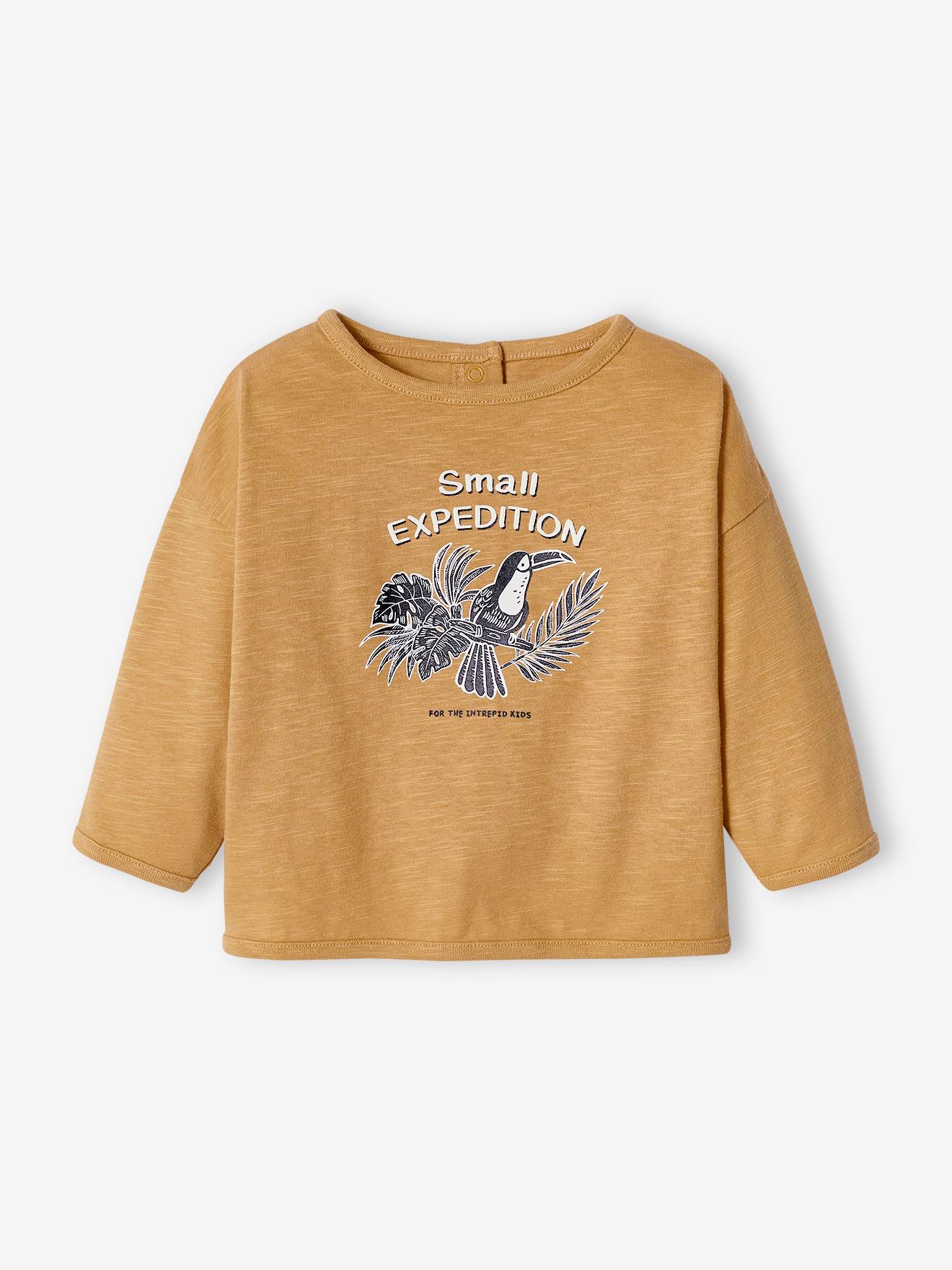 T-shirt jungle bébé manches longues bronze