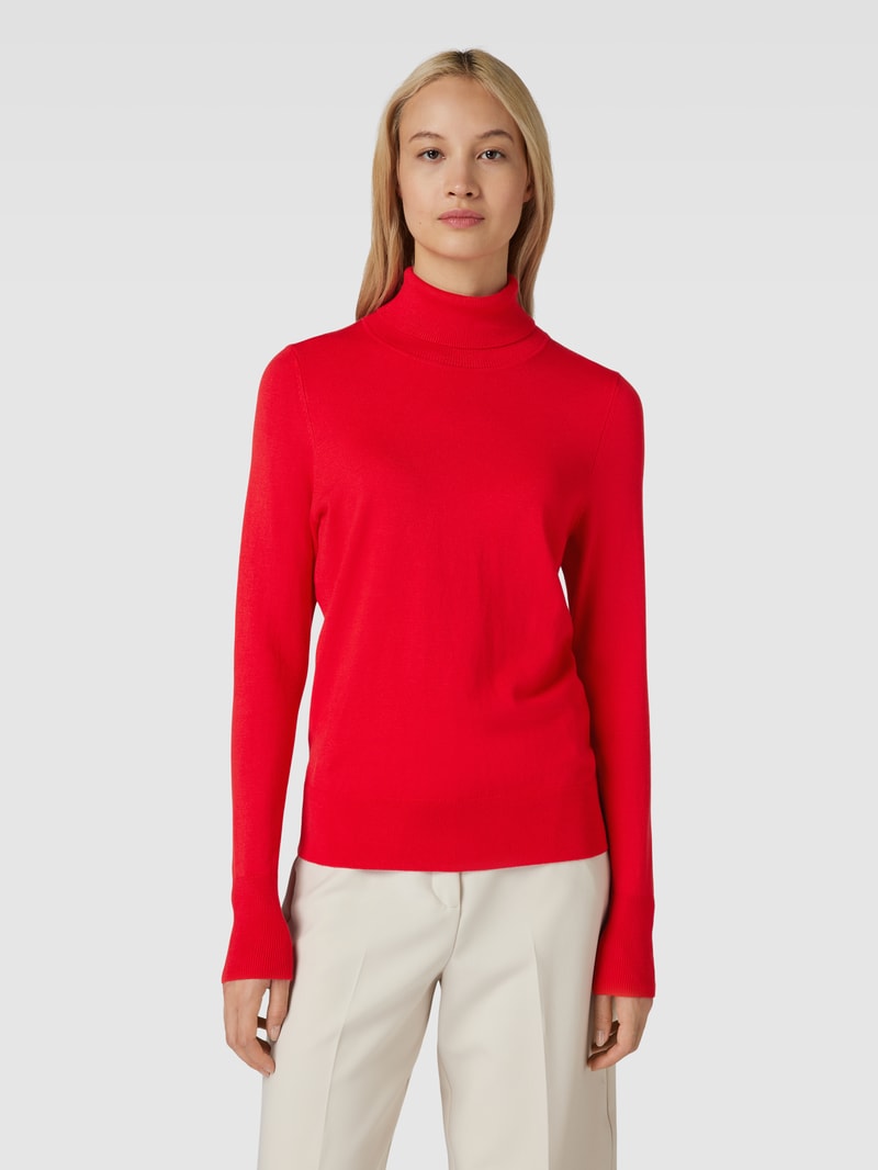 Longsleeve mit Rollkragen in rot
