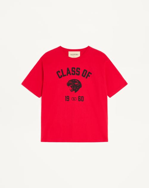 T-shirt Valentino en coton à imprimé panthère
