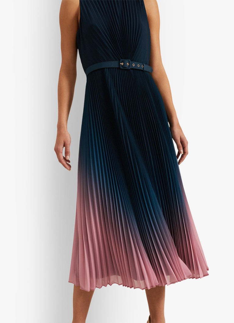 Phase Eight Simara Midikleid mit Gürtel und Falten
