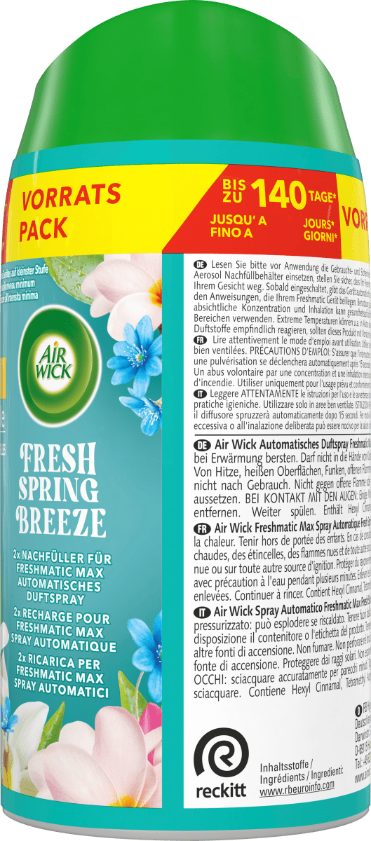 Lufterfrischer Fresh Spring Breeze Nachfüllpack  (2x250 ml), 500 ml