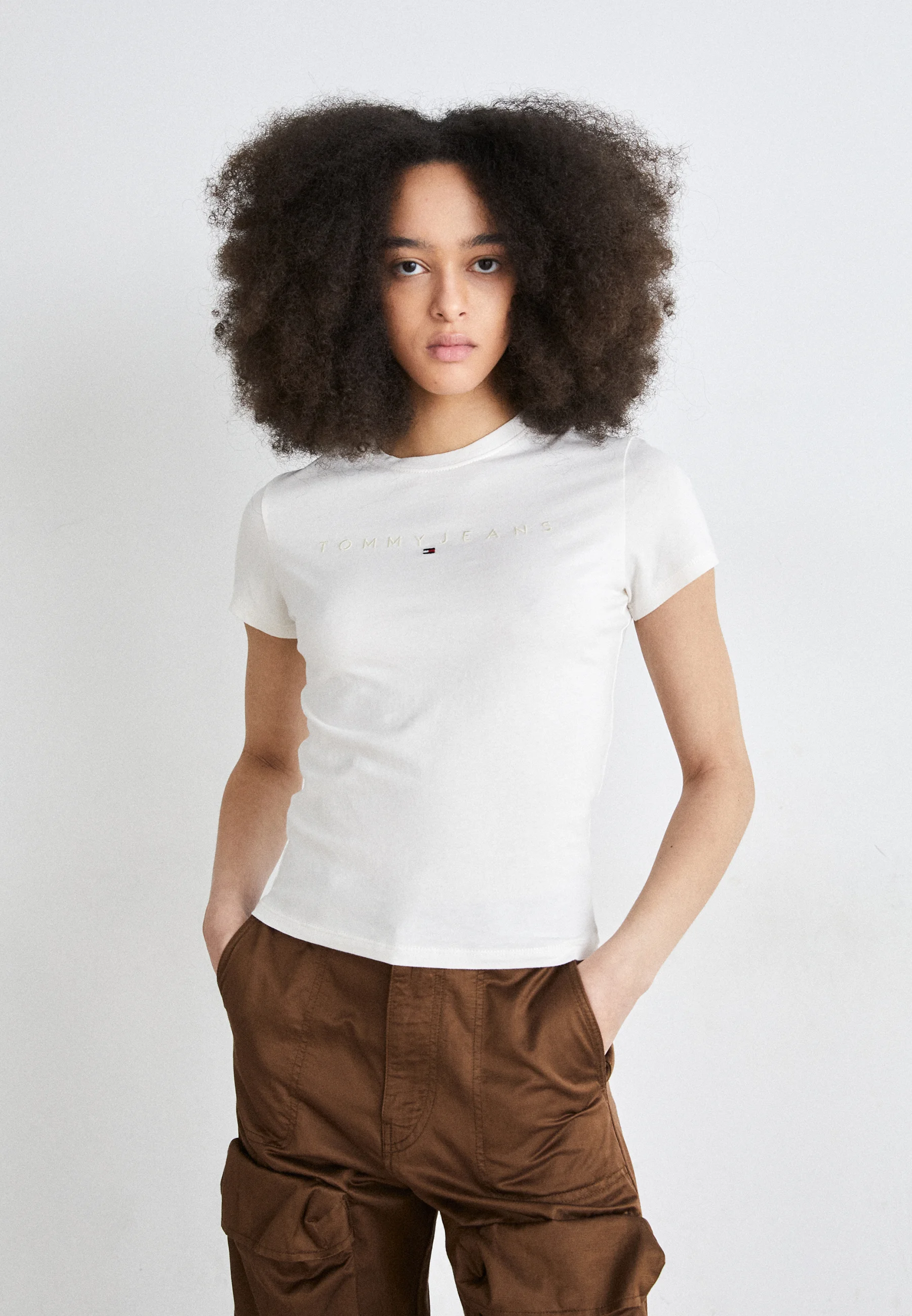 Tommy Jeans SLIM TONAL LINEAR TEE - Camiseta con estampado