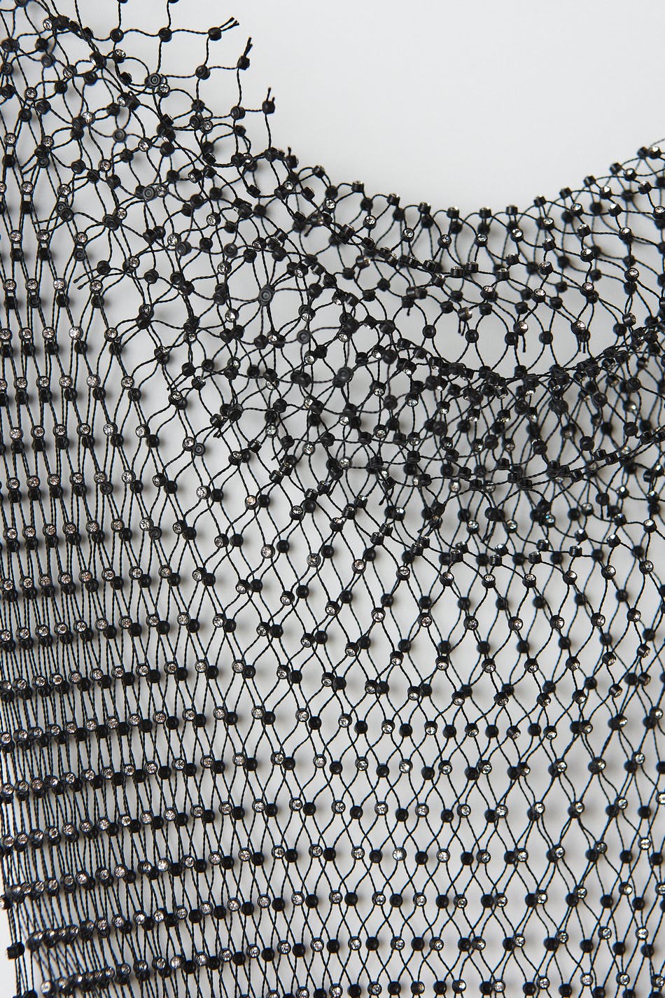 Rhinestone net top