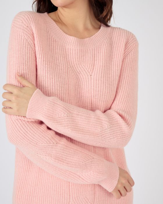 Pull col rond mélange alpaga