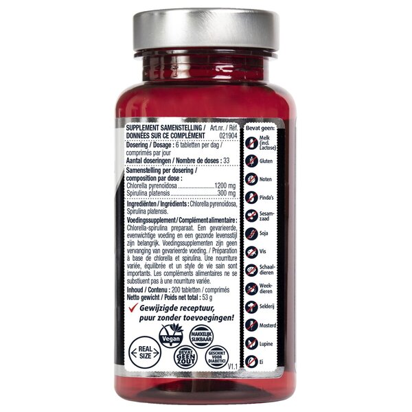 Lucovitaal kapsule Chlorella Spirulina 200 kosov
