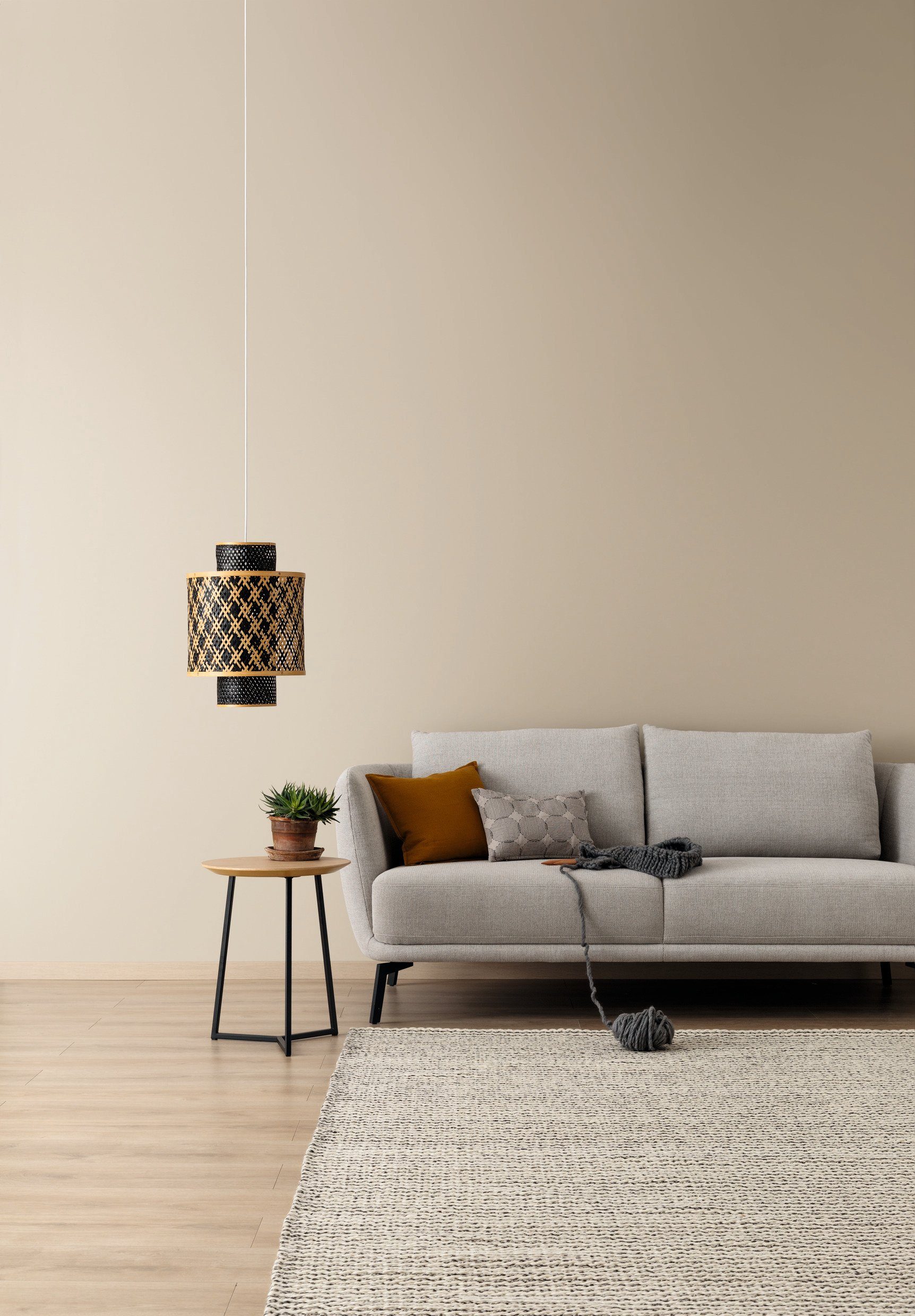SCHÖNER WOHNEN FARBE Wand- und Deckenfarbe Designfarben, 1 Liter, Gemütliches Wollbeige Nr. 7, hochdeckende Premium-Wandfarbe