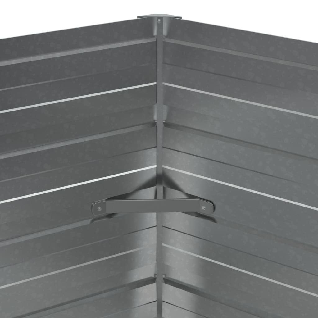 vidaXL Hochbeet Garten-Hochbeet 129x45 cm Verzinkter Stahl Silber