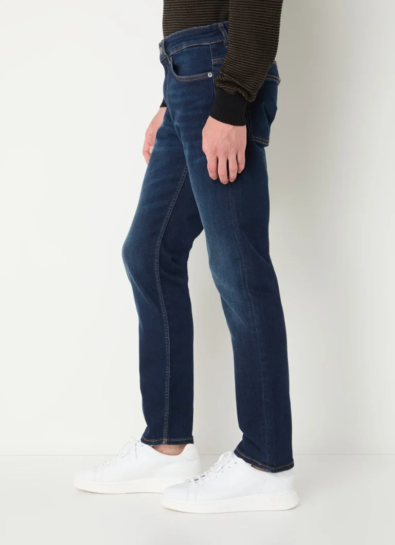 Jeansy HUGO BOSS slim-fit, ciemne wyblaknięcie