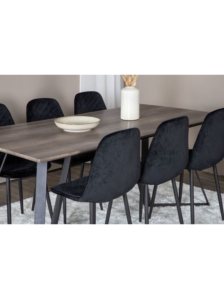 ebuy24 Essgruppe Marina 10 (7-teilig) Schwarz 90 x 180 cm günstig kaufen onesize