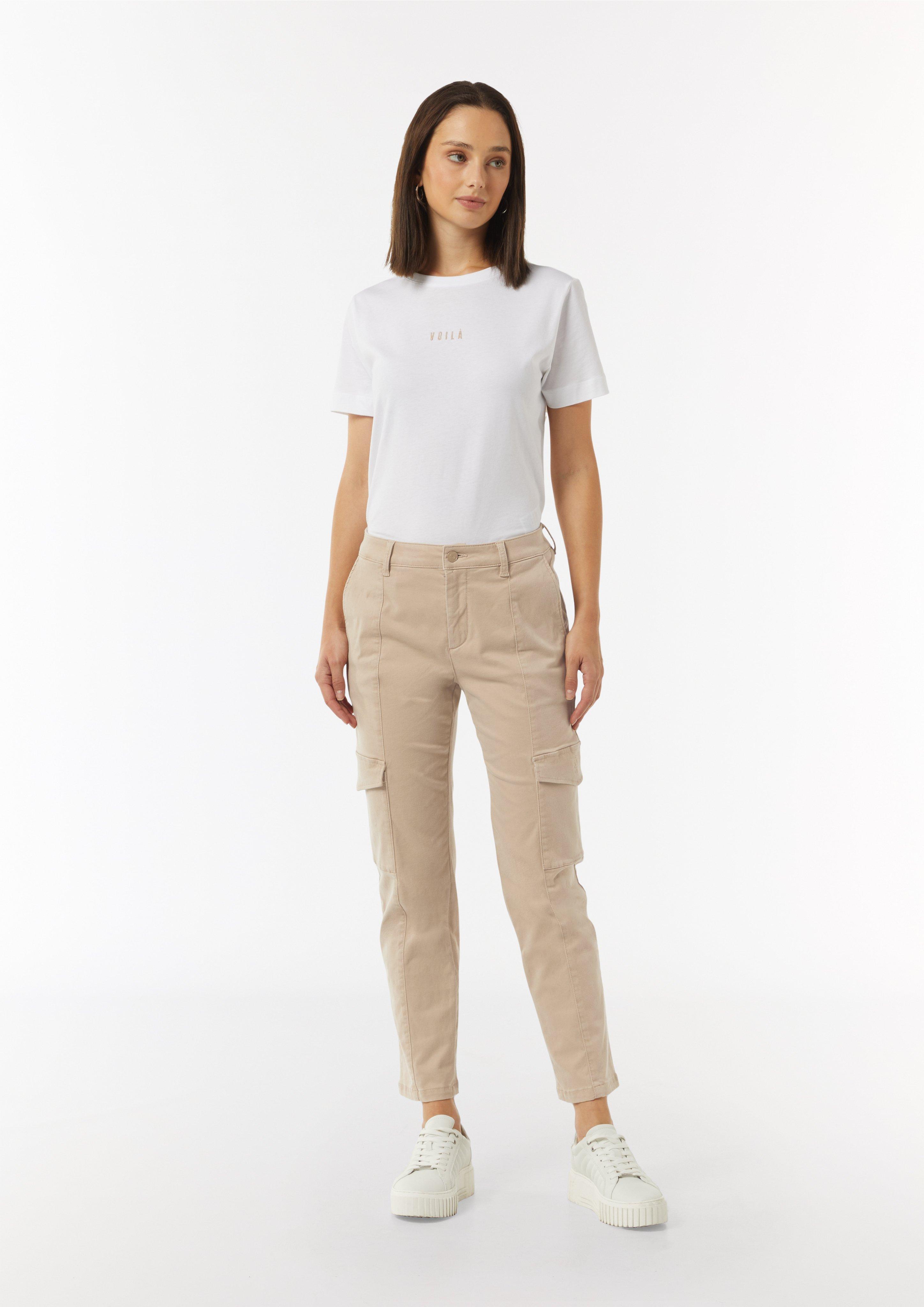 Cargohose mit schmal zulaufendem Bein - sandstein