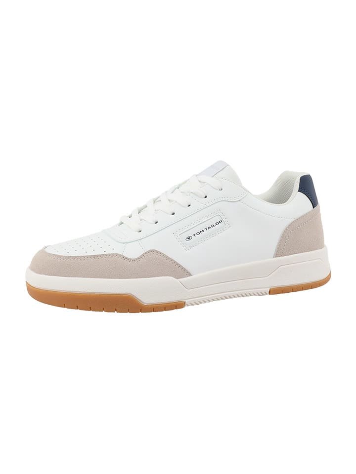 Tom Tailor Sneakers in Weiß/ Beige/ Dunkelblau günstig kaufen