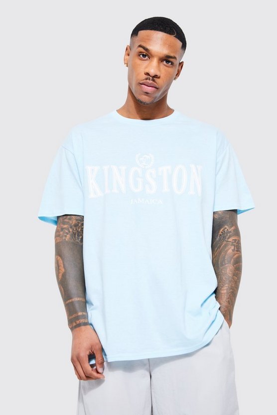Oversize T-Shirt mit Kingston City Print