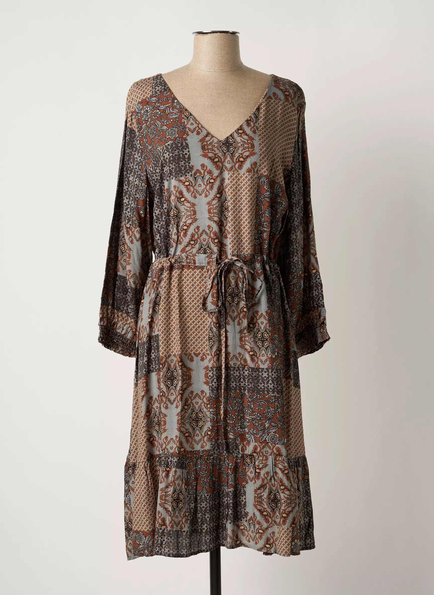 Cream Robes Mi Longues Femme couleur marron