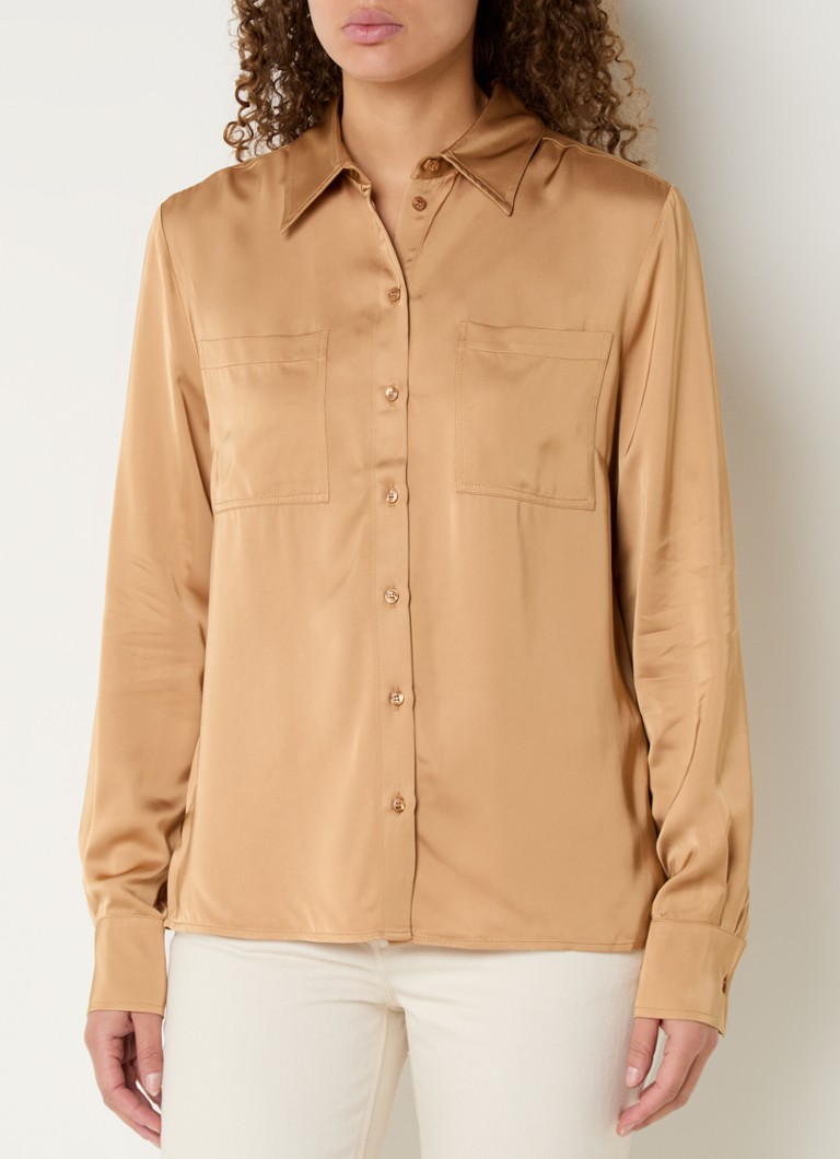 Claudia Sträter satin blouse with breast pockets